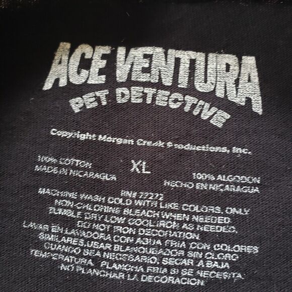 Ace Ventura Pet Detective Boxy Size Large Mens Black 100% Cotton T-Shirt - Picture 3 of 5